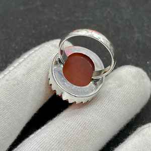 Bague statement artisanale brutale en argent sterling 925 avec larimar taille ovale certifié IGI, toutes tailles, cadeau pour elle - Product Image 6