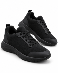Zapatos Deportivos de Invierno para Hombre, Negros, de Malla, Transpirables, con Cordones, Ligeros, con Suela de Goma Flexible - Product Image 4