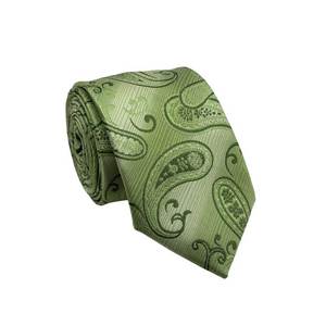 Elegant paisley silk <b>tie</b> for men matte satin finish bold color formal business wedding party wear stylish necktie - Product Image 3