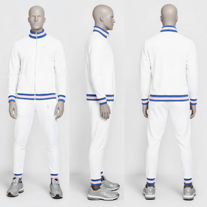 Chándal 2 en 1 para Hombre, Color Blanco, Corte Regular, Cuello con Capucha, Cortavientos, Transpirable, Ligero, Informal, de Invierno, de Poliéster - Product Image 5