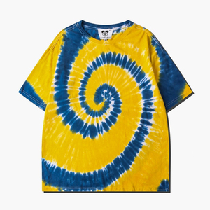 Camiseta de Cuello Redondo de Algodón 100% de Alta Calidad para Hombre, Estilo Tie Dye, Talla Grande, Venta al Por Mayor, Ropa Urbana, Moda Masculina - Product Image 1
