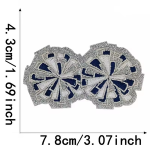 Dernier design, patch brodé fait main couleur unie, thermocollant ou à coudre, badge personnalisé pour vêtements, logo uniforme, patch décoratif en chenille - Product Image 5