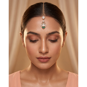 Disha Moissanite Mang Tika-Casual Brass Indian Ethnic Artificial Jewellery - Product Image 1