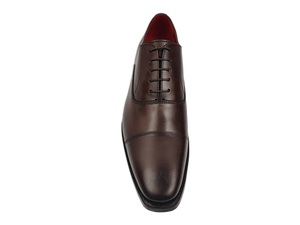 Chaussures Oxford en cuir véritable marron pour homme, bout pointu, lacets, respirantes, toutes saisons - Product Image 1