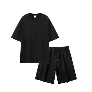 Ensembles de t-shirts et shorts sportifs légers pour hommes, matière douce et respirante, ensembles de t-shirts et shorts pour hommes avec logo personnalisé, vente en gros - Product Image 2