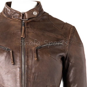 Chaqueta de Cuero de Diseño Personalizado Hecha a Mano para Mujer, Chaquetas de Estilo Biker de Alta Calidad con Flecos de Inspiración Occidental - Product Image 3