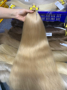 Extensions de cheveux vierges vietnamiens 100% naturels, blondes, toutes longueurs de 12 à 32 pouces, super double drawn, pointes droites - Product Image 3