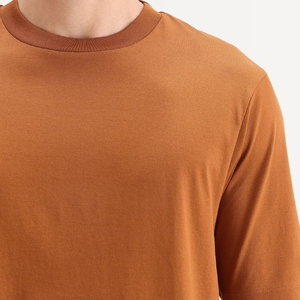 Custom Color 100% Cotton Knitted Heavy <b>Weight</b> Regular Fit Eco-Friendly Breathable Streetwear Custom <b>Blank</b> Men's T-Shirt - Product Image 2