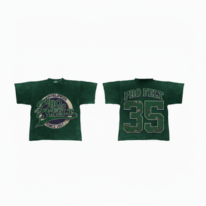 Camiseta de Cuello Redondo de Felpa, Estilo Hip Hop, Personalizada con Logotipo Impreso en DTF, Transpirable, para Hombre y Mujer - Product Image 2