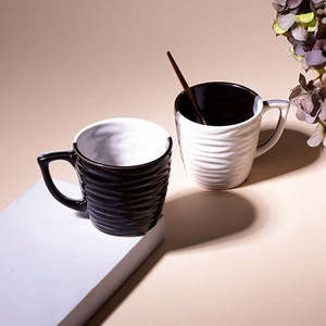 <b>Set</b> of 2 Versatile Wavy Ceramic <b>Tea</b> <b>Cups</b> - Product Image 1