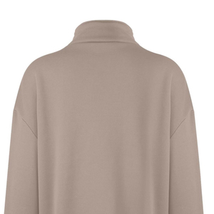 Women's Winter Front Zipper Long Sleeve Knitted <b>Turtleneck</b> Pullover <b>Sweater</b> Half Zip Casual Solid Color Cheap Price OEM - Product Image 3