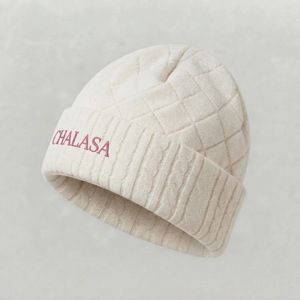 CHALASA SPORTS CS-BC-01 Custom Unisex 100% <b>Wool</b> Knit <b>Beanie</b> Adjustable Warm Autumn Winter Outdoor Hat OEM Wholesale - Product Image 4