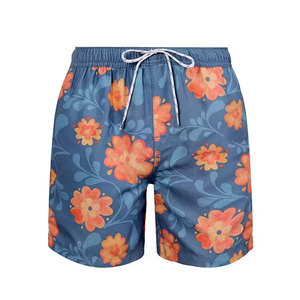 Shorts de bain sportifs pour hommes en coton vert écologique avec cordon de serrage, séchage rapide, taille élastique - Product Image 5