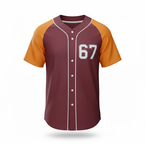 Maillot de baseball pour hommes, design sportif personnalisé, tissu respirant, parfait pour les entraînements, les matchs et les activités d'équipe - Product Image 6