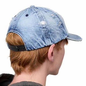 Washed Denim Baseball Cap 5-Panel Unisex Fitted Hat Spring Summer Casual Style 100% Cotton Adult Size 56-58CM - Product Image 6