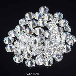 Diamant rond brillant cultivé en laboratoire, couleur D, clarté VVS, excellente taille, diamant synthétique CVD HPHT certifié IGI, vente en gros - Product Image 2