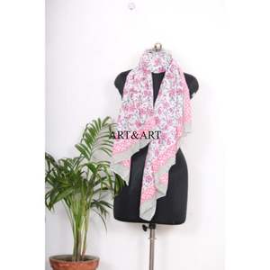 Pareo de playa de algodón con estampado floral hecho a mano de la mejor calidad para mujer, pareo ligero para la playa. - Product Image 2