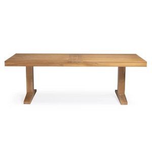 Mesa de Comedor Rectangular Moderna de Madera Maciza con Patas en T, Portátil, Impermeable, Ecológica, Duradera, Diseño Minimalista para Hogar, Hotel, Oficina - Product Image 2