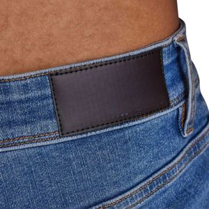 Vaqueros Rasgados para Hombre con Efecto Spray, Azul Medio, Alta Elasticidad, Ajuste Ceñido, Estilo Desgastado, Vaqueros de Mezclilla Resistentes para Uso Diario y Estilo Urbano - Product Image 5