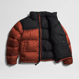 Veste d'hiver pour homme, style décontracté, coupe régulière, avec blocs de couleur, rembourrage en duvet, coupe-vent, col montant, fermeture éclair - Product Image 4
