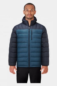Chaqueta de invierno para hombre, con capucha, a prueba de viento e impermeable, con cierre de cremallera, alternativa a la plumón, para viajes y actividades al aire libre. - Product Image 3