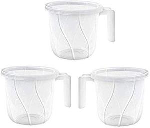 Tranasparent Small Multiuses Lightweight Unbreakable Strong <b>Plastic</b> Bathroom <b>Mug</b> 1 litre - Product Image 6