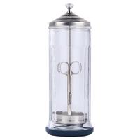 IKZARSA Professionnel 37 Oz Pot de Stérilisation en Plastique et Métal pour Barbiers, Plateau de Désinfection pour Outils de Salon, Conteneur pour Ciseaux et Rasoirs de Haute Qualité