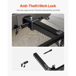 Portapacchi da Gancio Traino in Acciaio 70x30x6 Pollici con Segnalatore Riflettente Notturno, Capacità 500 Libbre, Pieghevole - Product Image 3