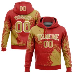Sweat à capuche personnalisé pour homme avec impression de gouttes de peinture, nom et numéro, sublimation, polyester, tenue d'équipe - Product Image 2