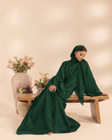 Abaya élégante perlée à devant ouvert en gros - Robe longue de soirée de luxe pour femmes musulmanes, couleur personnalisée