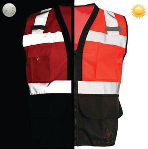 Gilet de sécurité respirant pour hommes, haute visibilité, équipement réfléchissant, multi-poches, design en maille pour le personnel d'événements et la sécurité - Product Image 6