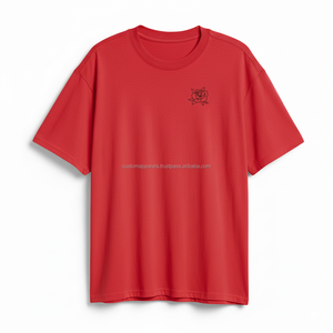 T-shirts gris personnalisés 220 gsm coton logo oem broderie qualité supérieure marque privée fournisseur en vrac pour les marques de streetwear - Product Image 6