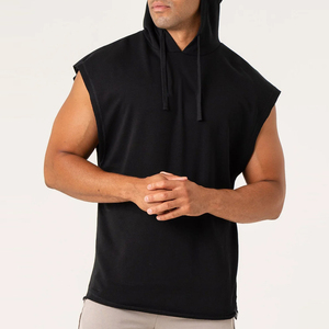 Men's Sleeveless <b>Hoodie</b> for Gym <b>Workout</b> Fitness Training Casual Streetwear Comfortable Sleeveless <b>Hoodie</b> For Activewear - Product Image 2