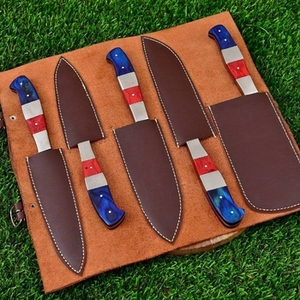 Handmade Carbon Steel Sustainable Multifunction Chef <b>Knife</b> <b>Set</b> 5 Pieces Razor <b>Sharp</b> High Carbon Forged Customizable Wholesale - Product Image 2