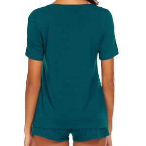 ชุดนอนผู้หญิงปี 2026 ชุดนอนแขนสั้น ชุดนอนสำหรับผู้หญิง รับผลิตชุดนอนแบบ OEM - Product Image 4