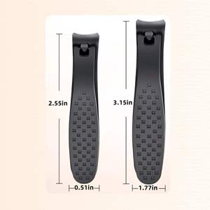 2 pièces Coupe-ongles en acier au carbone à lame tranchante, ouverture large, design portable, nouveau style, pour adultes, pour les pieds et les doigts - Product Image 4