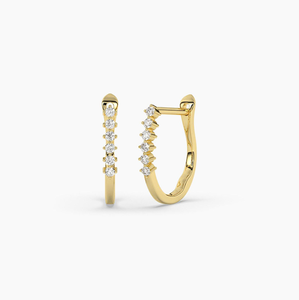 Modernos Pendientes de Aro de Oro Blanco de 14 Quilates con Diamantes Cultivados en Laboratorio, Certificados por IGI, para Mujer, Regalo de Boda, Joyería de Lujo para Uso Diario - Product Image 3