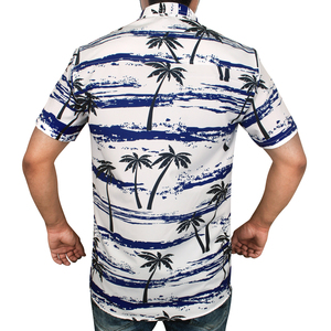 Nouvelle Arrivée Chemise de Plage pour Homme à Manches Courtes, Col Rabattu, Anti-Plis, Imprimé Hawaïen par Sublimation, Tendance et Décontractée - Product Image 2