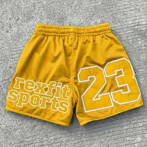REXFIT SPORTS Shorts de basket-ball en mesh personnalisés pour hommes, shorts de sport imprimés sur mesure pour la gym, l'entraînement et la course, fournisseur OEM - Product Image 5