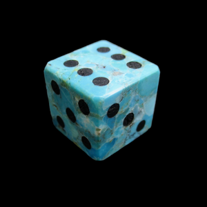 Stone African Turquoise D6 <b>Dice</b> Cube Natural Gemstone Crystal Stone D6 <b>Dice</b> Engraved Stone Custom <b>Dice</b> Sets - Product Image 3