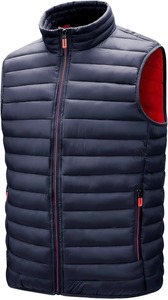 Gilet matelassé bordeaux sans manches pour homme, coupe-vent décontracté à fermeture éclair, col montant, idéal pour l'automne - Product Image 5
