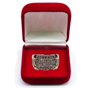 Bague élégante pour homme en or jaune 14 carats avec diamant naturel taille brillant GH SI certifié IGI, plaqué rhodium, bijoux fins, cadeau de mariage - Product Image 1