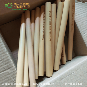 Pailles en bambou pour boissons, thés au lait, smoothies, pailles naturelles réutilisables, fournisseur OEM Vietnam - Product Image 6