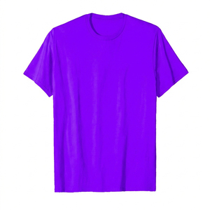 เสื้อยืดคอกลมแขนสั้นผ้าฝ้ายสีดำสำหรับผู้ชาย ทรงปกติ สีพื้น สไตล์ลำลอง - Product Image 4