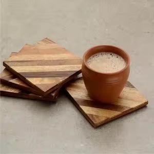 Modern Rustic Wood Coasters Set Decorative <b>Table</b> <b>Protectors</b> for Farmhouse Dining Wedding Restaurant Bar Home - Product Image 2