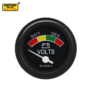 Nuevo Medidor de Voltaje HMMWV de 52 mm para HUMVEE, con Borde Verde y Placa Frontal Negra, Motormeter Racing AMHWV-VO - Product Image 3