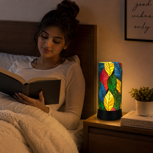 Colorful Leaf Table Lamp Decorative LED Bedside <b>Night</b> <b>Light</b> Modern Accent Lamp for Bedroom Living Room Office Home Decor Gift - Product Image 4