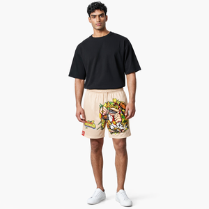 Shorts d'été pour hommes en maille respirante, taille élastique, personnalisables, style streetwear et sport, pour le basketball, la gym et la course, entrejambe de 7 pouces - Product Image 2