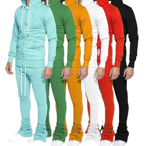 Haute qualité hommes empilés Joggers ensembles survêtement hommes 2 pièces ensemble à capuche ensembles hommes 2026 - Product Image 3