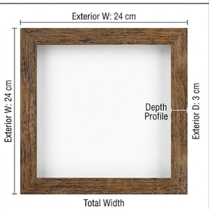 Wooden <b>Wall</b> <b>Frame</b> With Floral <b>Design</b> Home Decor Painting <b>Frame</b> Rectangle Blue Color - Product Image 5